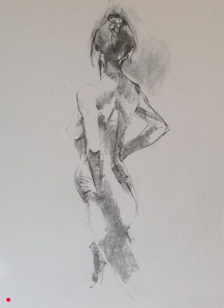 figure, back, 24 -  34cm x 50cm