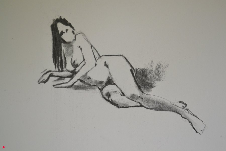 figure, front view, 26 -  34cm x 50cm