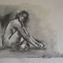 Figure, seated 15 - 34cm x 50cm Figure, seated 15 - 34cm x 50cm