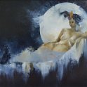 Oympia and the Blue Moon - 57cm x 40cm Oympia and the Blue Moon - 57cm x 40cm