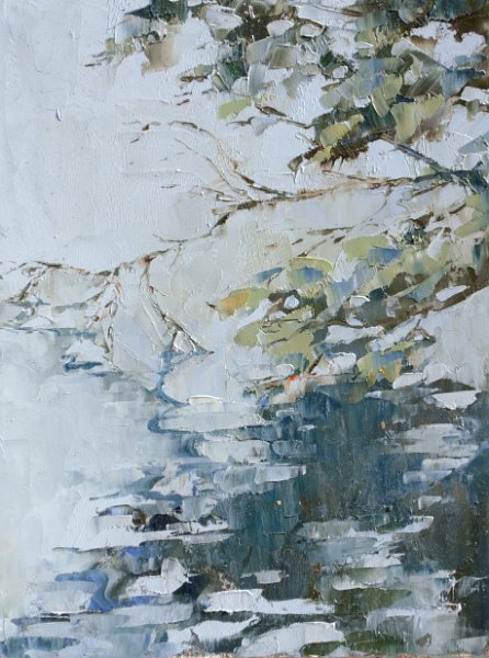 Ilwill river reflections - 15cm x20cm