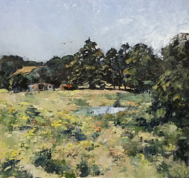 Old Farm Sheds - 30cm x 32cm